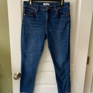 Loft Modern Skinny Frayed Hem Jeans